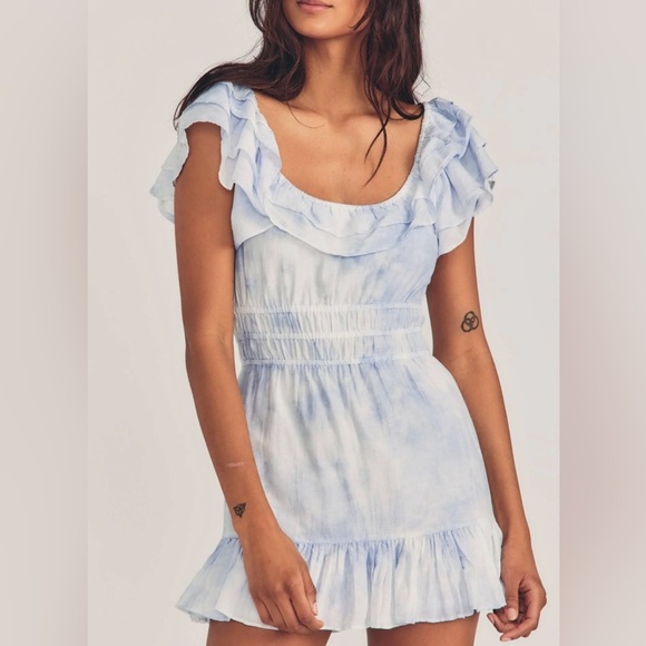 LoveShackFancy Dresses & Skirts - Large  LoveShakeFancy Silk Blend Ruffle Dress